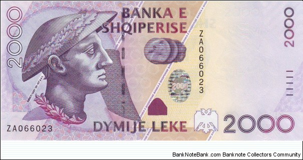  2000 Leke Banknote