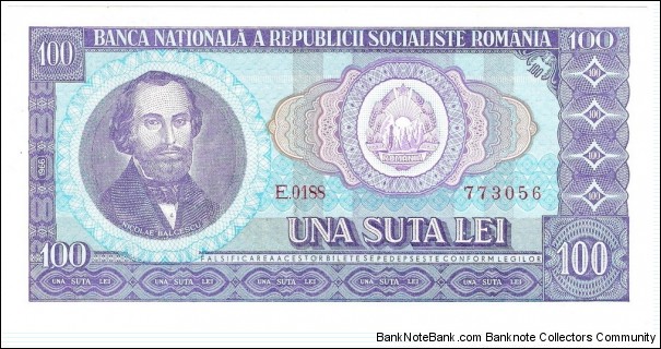 100 Lei(Socialist Republic)Perfect GEM Banknote