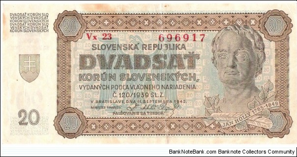 20 Korun(1942) Banknote