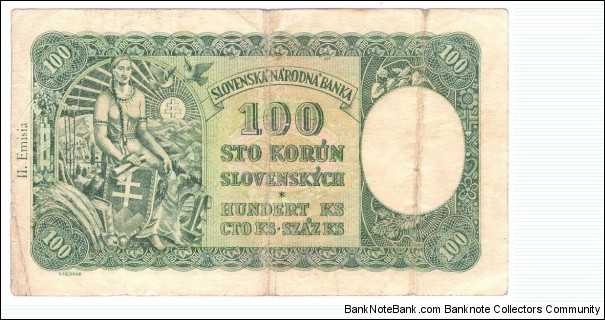 Banknote from Slovakia year 1940