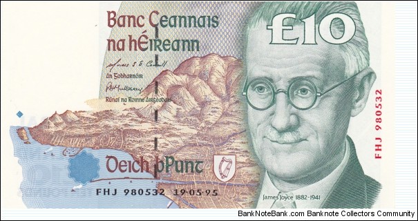 Ireland P76b (10 pounds 19/5-1995) Banknote