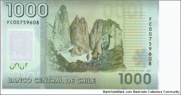 Banknote from Chile year 2010