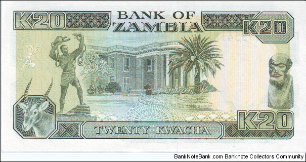 Banknote from Zambia year 1989