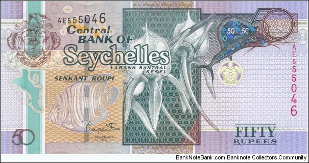 Seychelles PNew (50 rupees 2011) Banknote