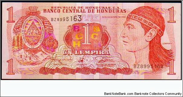 1 Lempira__pk# 79__12.12.1996 Banknote