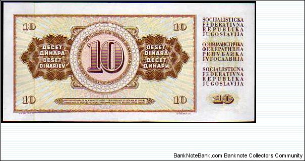 Banknote from Yugoslavia year 1968