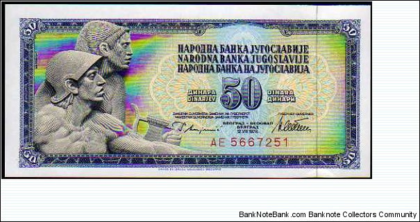 50 Dinara__pk# 89 a__12.08.1978 Banknote