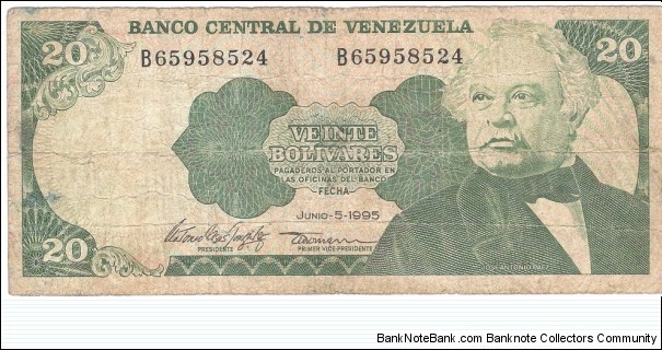 20 Bolivares Banknote