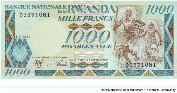  1000 Francs Banknote