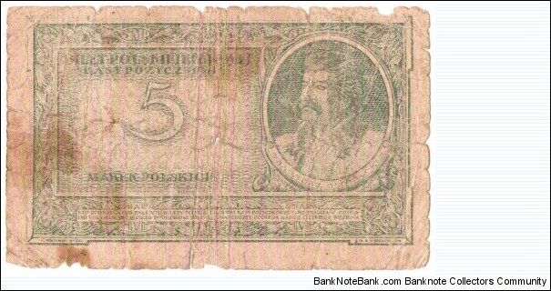 Banknote from Poland year 1919