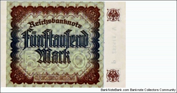 Banknote from Germany year 1922