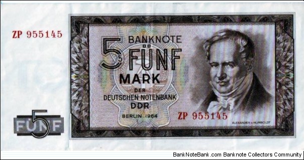 5 GDR Mark Banknote