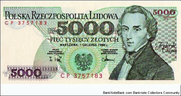 5000 Zlotych Banknote