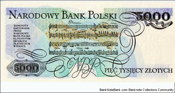 Banknote from Poland year 1988