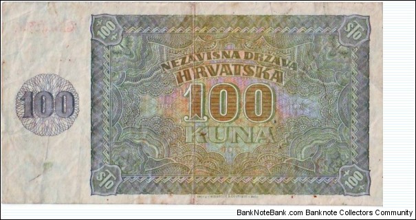 Banknote from Croatia year 1941