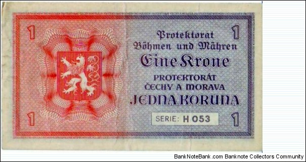 Banknote from Czech Republic year 1942