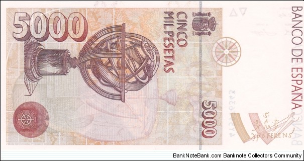 Banknote from Spain year 1992