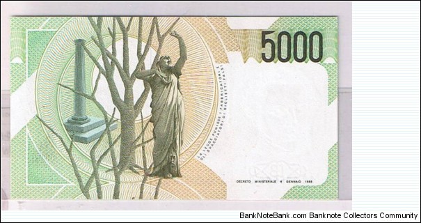 Banknote from Italy year 1985