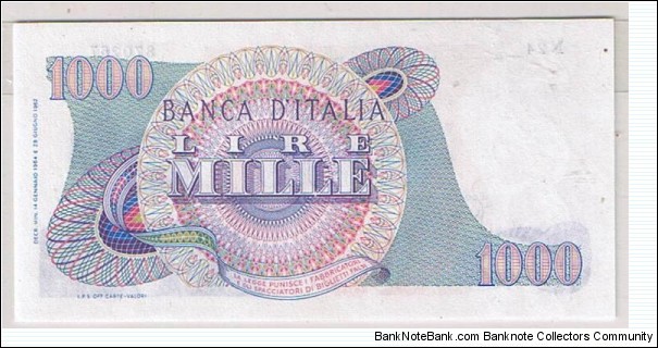 Banknote from Italy year 1962