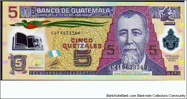 5 Quetzales__pk# New__19.05.2010__Polymer Banknote