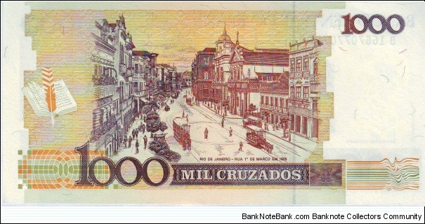 Banknote from Brazil year 1989