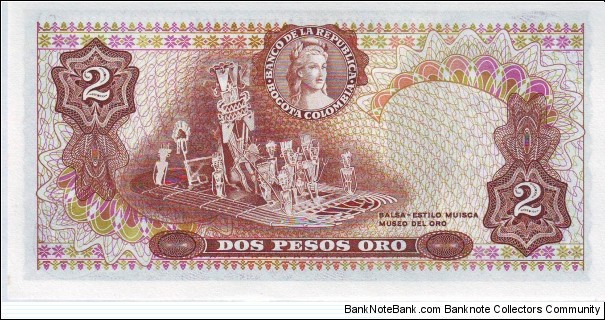 Banknote from Colombia year 1977