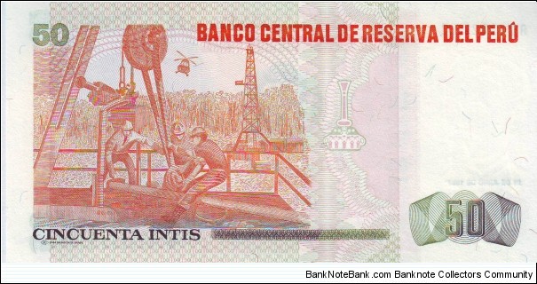 Banknote from Peru year 1987