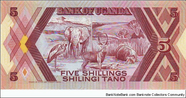 Banknote from Uganda year 1987