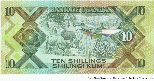 Banknote from Uganda year 1987