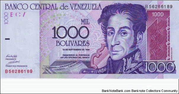  1000 Bolivares Banknote