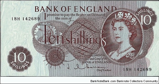 England N.D. 10 Shillings. Banknote