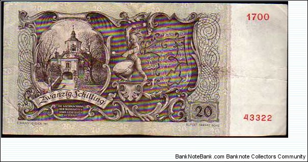 Banknote from Austria year 1950