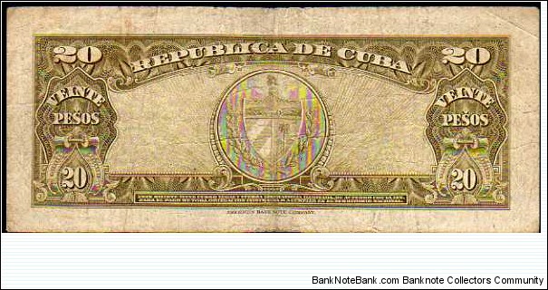 Banknote from Cuba year 1960