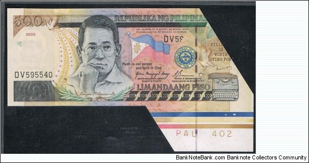 500 Pesos Philippine banknote Error
Partial Serial Missing
Error Cut Banknote