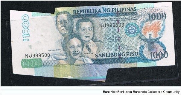 1000 Pesos Philippine error Note
