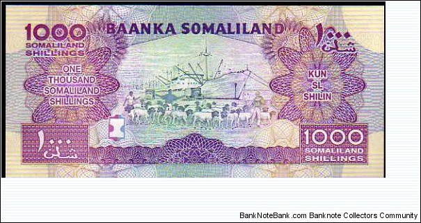 Banknote from Somalia year 2011