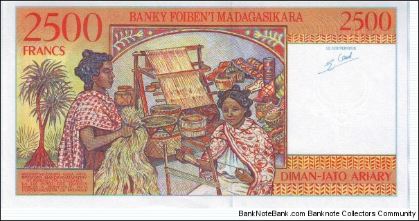 Banknote from Madagascar year 1998