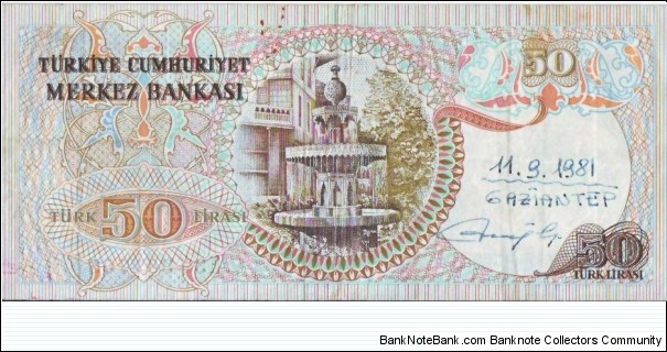 Banknote from Turkey year 1976