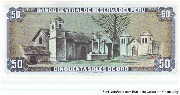 Banknote from Peru year 1977