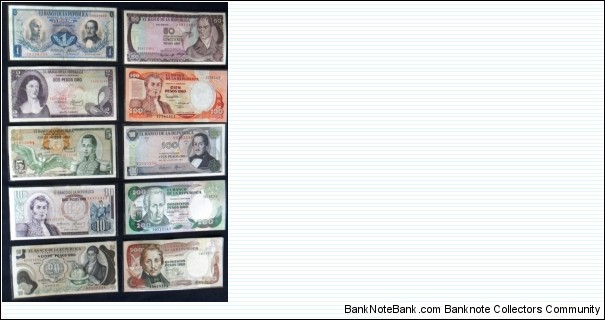 POSTER-  COLOMBIA BANKNOTES FOR SALE $ 20 Banknote