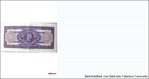 Banknote from Colombia year 1963