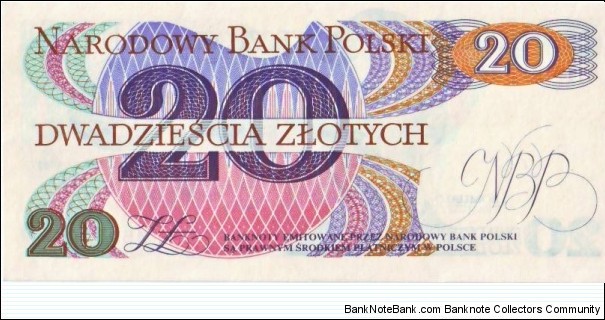 Banknote from Poland year 1982