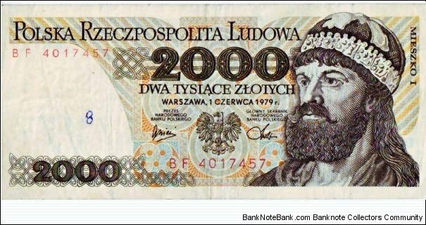 2000 Zlotych Banknote