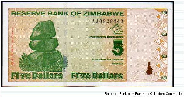 5 Dollars__
pk# 93 Banknote