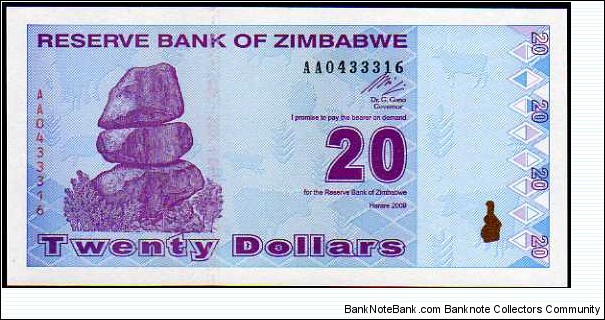 20 Dollars__
pk# 95 Banknote