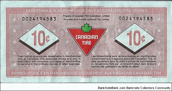 Banknote from Canada year 1996