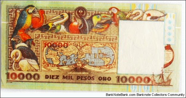 Banknote from Colombia year 1992