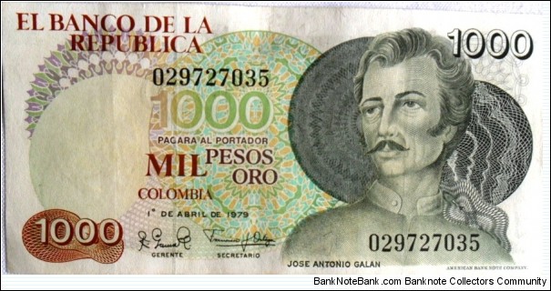1.000 Galan 1979
Cat 303 SOLD Banknote