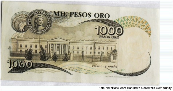 Banknote from Colombia year 1979