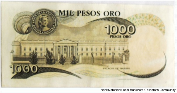 Banknote from Colombia year 1979